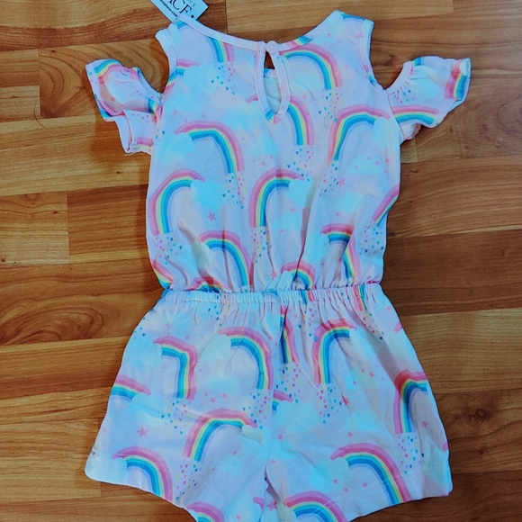 Baby Girl 9-12m Raindows Cold Shoulder Romper - Picture 3 of 3